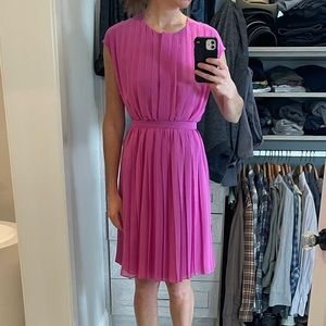 Bright pink JCrew collection dress
